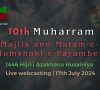 10th Muh 2024 Majlis & Tasbih Ziyarat Sughran Amroha Azadari Live